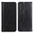 Leather Case Stands Flip Cover Holder D03Y for Sony Xperia 1 III Black