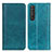 Leather Case Stands Flip Cover Holder D03Y for Sony Xperia 1 III Green