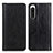 Leather Case Stands Flip Cover Holder D03Y for Sony Xperia 5 IV Black