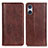 Leather Case Stands Flip Cover Holder D03Y for Sony Xperia 5 V Brown