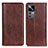 Leather Case Stands Flip Cover Holder D03Y for Xiaomi Mi 12T Pro 5G Brown