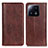 Leather Case Stands Flip Cover Holder D03Y for Xiaomi Mi 13 Pro 5G Brown