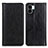 Leather Case Stands Flip Cover Holder D03Y for Xiaomi Poco C50 Black