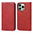 Leather Case Stands Flip Cover Holder D04T for Apple iPhone 14 Pro Red