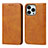 Leather Case Stands Flip Cover Holder D04T for Apple iPhone 15 Pro