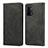 Leather Case Stands Flip Cover Holder D04T for OnePlus Nord N200 5G Black