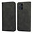 Leather Case Stands Flip Cover Holder D04T for Oppo Find X3 5G Black