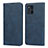 Leather Case Stands Flip Cover Holder D04T for Oppo Find X3 5G Blue