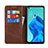 Leather Case Stands Flip Cover Holder D04T for Oppo Reno5 A