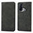 Leather Case Stands Flip Cover Holder D04T for Oppo Reno5 A Black