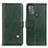 Leather Case Stands Flip Cover Holder D04Y for Motorola Moto G50 Green