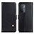 Leather Case Stands Flip Cover Holder D04Y for Oppo A54 5G Black