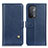 Leather Case Stands Flip Cover Holder D04Y for Oppo A54 5G Blue
