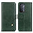 Leather Case Stands Flip Cover Holder D04Y for Oppo A54 5G Green