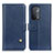 Leather Case Stands Flip Cover Holder D04Y for Oppo A74 5G Blue