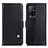 Leather Case Stands Flip Cover Holder D04Y for Oppo A94 5G Black