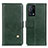 Leather Case Stands Flip Cover Holder D04Y for Oppo K9 5G Green