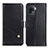 Leather Case Stands Flip Cover Holder D04Y for Oppo Reno5 Lite Black