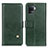 Leather Case Stands Flip Cover Holder D04Y for Oppo Reno5 Lite Green