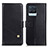 Leather Case Stands Flip Cover Holder D04Y for Realme 8 Pro Black