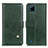 Leather Case Stands Flip Cover Holder D04Y for Realme C20 Green