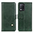 Leather Case Stands Flip Cover Holder D04Y for Realme Q3i 5G Green