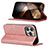 Leather Case Stands Flip Cover Holder D05T for Apple iPhone 15 Pro Max