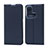 Leather Case Stands Flip Cover Holder D05T for Oppo Reno5 A Blue