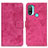 Leather Case Stands Flip Cover Holder D05Y for Motorola Moto E30 Hot Pink