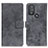 Leather Case Stands Flip Cover Holder D05Y for Motorola Moto G Play (2023) Gray