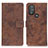 Leather Case Stands Flip Cover Holder D05Y for Motorola Moto G Power (2022) Brown