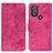 Leather Case Stands Flip Cover Holder D05Y for Motorola Moto G Power (2022) Hot Pink