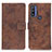 Leather Case Stands Flip Cover Holder D05Y for Motorola Moto G Pure