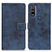 Leather Case Stands Flip Cover Holder D05Y for Motorola Moto G Pure Blue