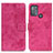 Leather Case Stands Flip Cover Holder D05Y for Motorola Moto G50 Hot Pink