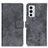 Leather Case Stands Flip Cover Holder D05Y for OnePlus 9RT 5G Gray