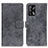 Leather Case Stands Flip Cover Holder D05Y for Oppo A74 4G Gray