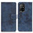 Leather Case Stands Flip Cover Holder D05Y for Oppo A94 5G Blue