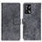 Leather Case Stands Flip Cover Holder D05Y for Oppo F19s Gray