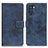 Leather Case Stands Flip Cover Holder D05Y for Oppo K9 Pro 5G Blue