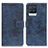 Leather Case Stands Flip Cover Holder D05Y for Realme 8 Pro Blue