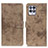 Leather Case Stands Flip Cover Holder D05Y for Realme 8i Khaki