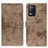 Leather Case Stands Flip Cover Holder D05Y for Realme 9 5G India Khaki