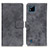 Leather Case Stands Flip Cover Holder D05Y for Realme C20 Gray