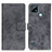 Leather Case Stands Flip Cover Holder D05Y for Realme C21 Gray