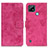 Leather Case Stands Flip Cover Holder D05Y for Realme C21 Hot Pink