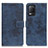 Leather Case Stands Flip Cover Holder D05Y for Realme Q3i 5G Blue