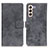 Leather Case Stands Flip Cover Holder D05Y for Samsung Galaxy S21 FE 5G Gray