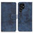 Leather Case Stands Flip Cover Holder D05Y for Samsung Galaxy S21 Ultra 5G Blue