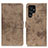 Leather Case Stands Flip Cover Holder D05Y for Samsung Galaxy S21 Ultra 5G Khaki